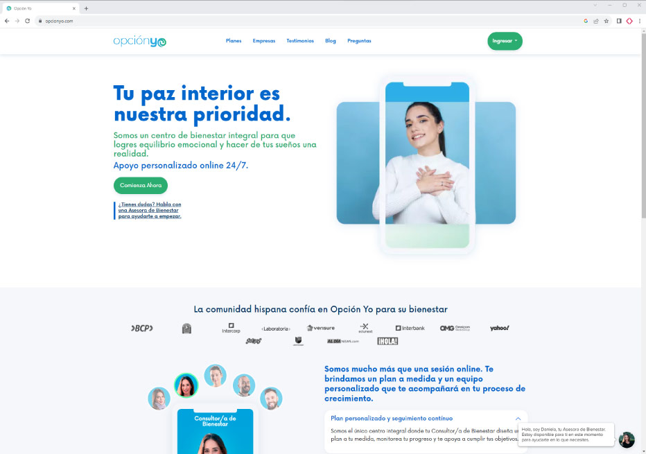 Plataforma OpciónYo